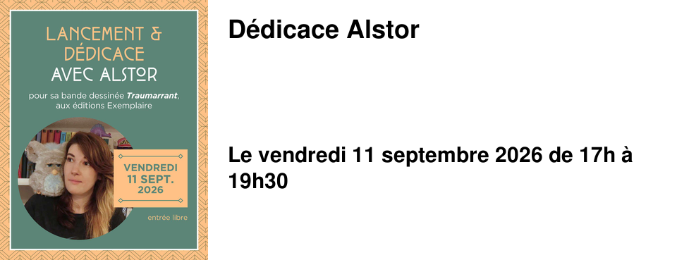 D�dicace Alstor